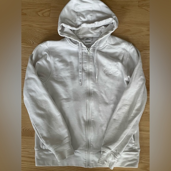 Lacoste Zip-up white Hoodie - Picture 4 of 4